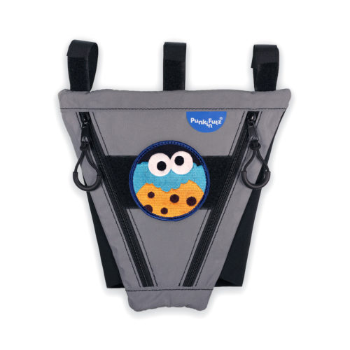 EveryWheelCarry double zipper bag with Cookie Monster patch